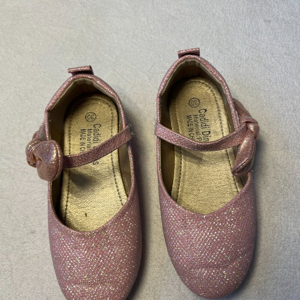 Cadidi Dinos Girls Pink Dress Shoes Size 12 – Formal Party Princess Shoes